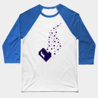 Dissolving pixel heart Baseball T-Shirt